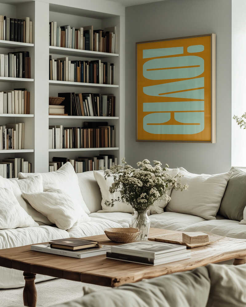 Mint Orange Harmony Poster