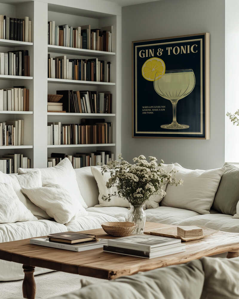 Vintage-style Gin And Tonic Artwork Poster