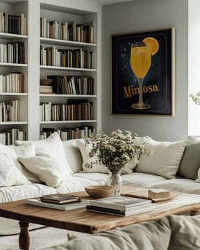 Vibrant Illustration Of A Mimosa Cocktail Poster