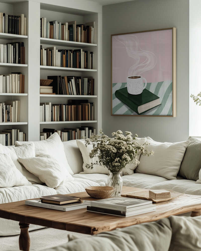 Coffee and book Poster