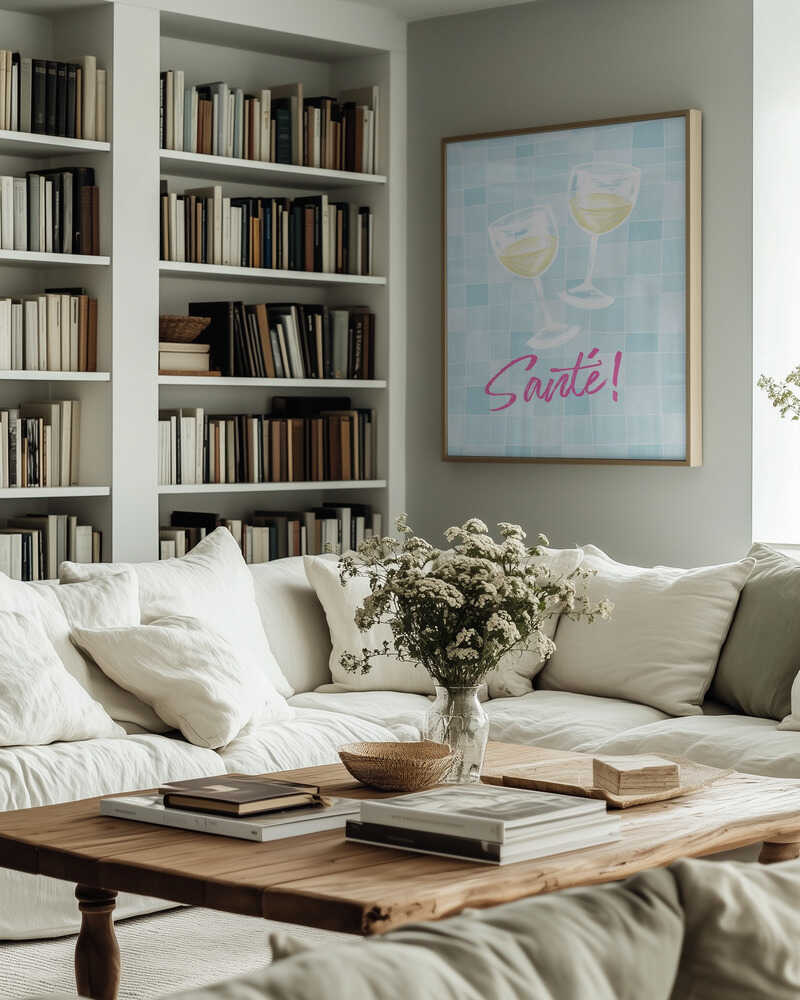 Two Glasses of Wine Poster