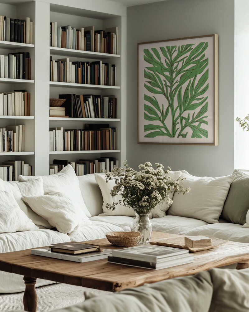The Tree Branch with Green Leaves Poster