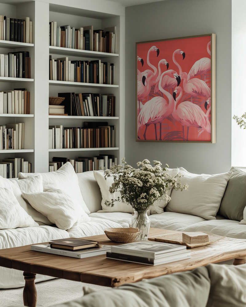 Vibrant Pink Flamingos Poster