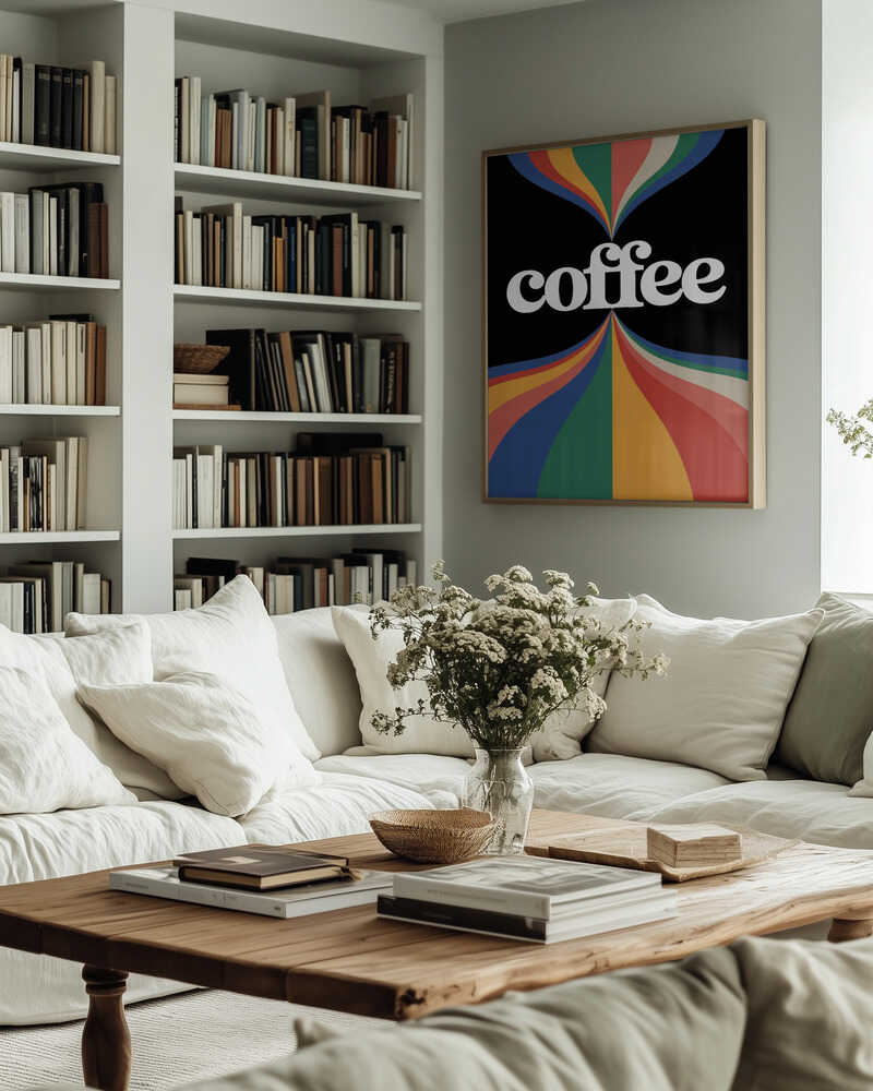Coffee Rainbow Poster