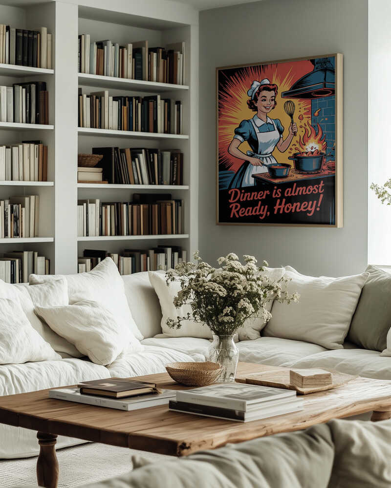 Retro Kitchen Whirl Poster