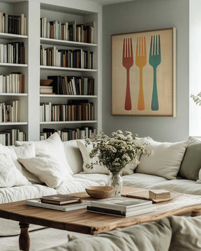 Colorful Fork Trio Poster