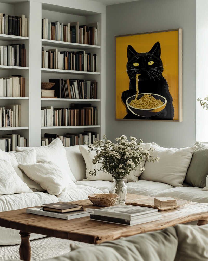 Noodle Cat No 2 Poster