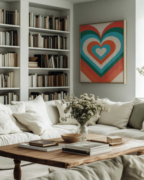 Concentric Hearts Poster