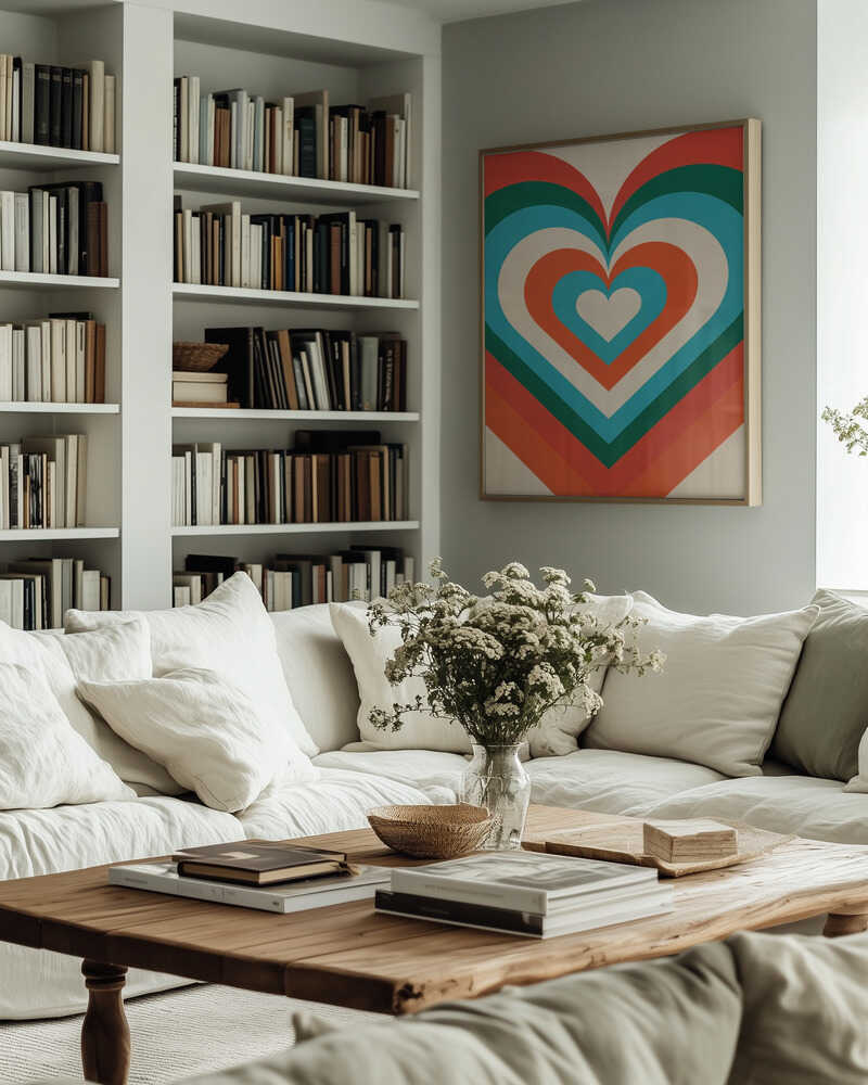 Concentric Hearts Poster