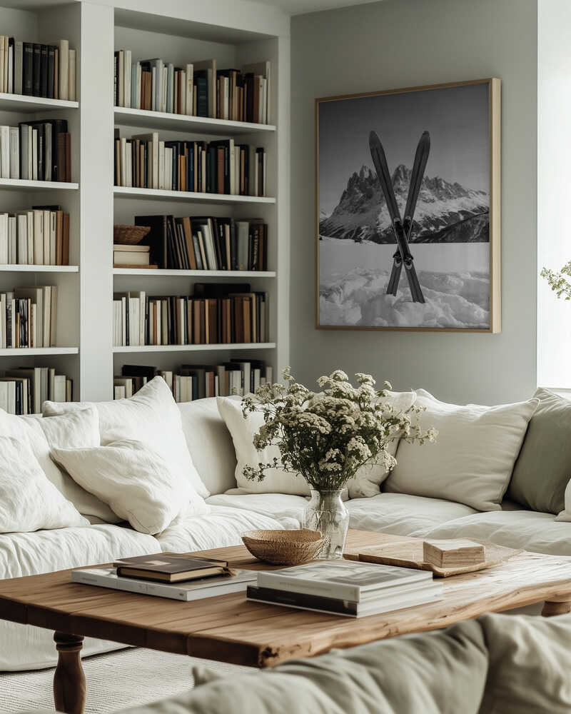 Crossed Skis Poster