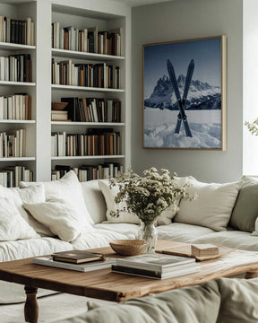 Crossed Skis Poster