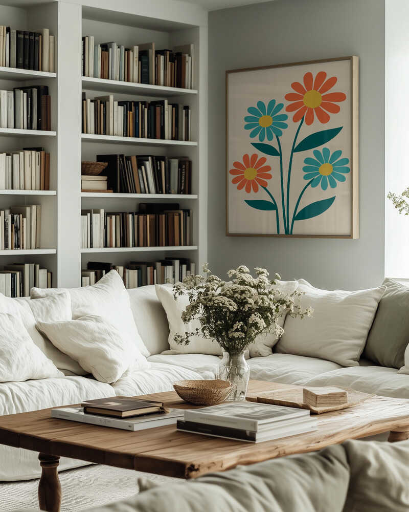 Boho Flowers Series No 8 Poster