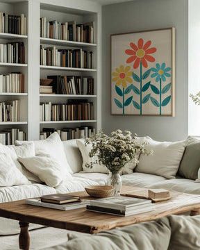 Boho Flowers Series No 7 Poster