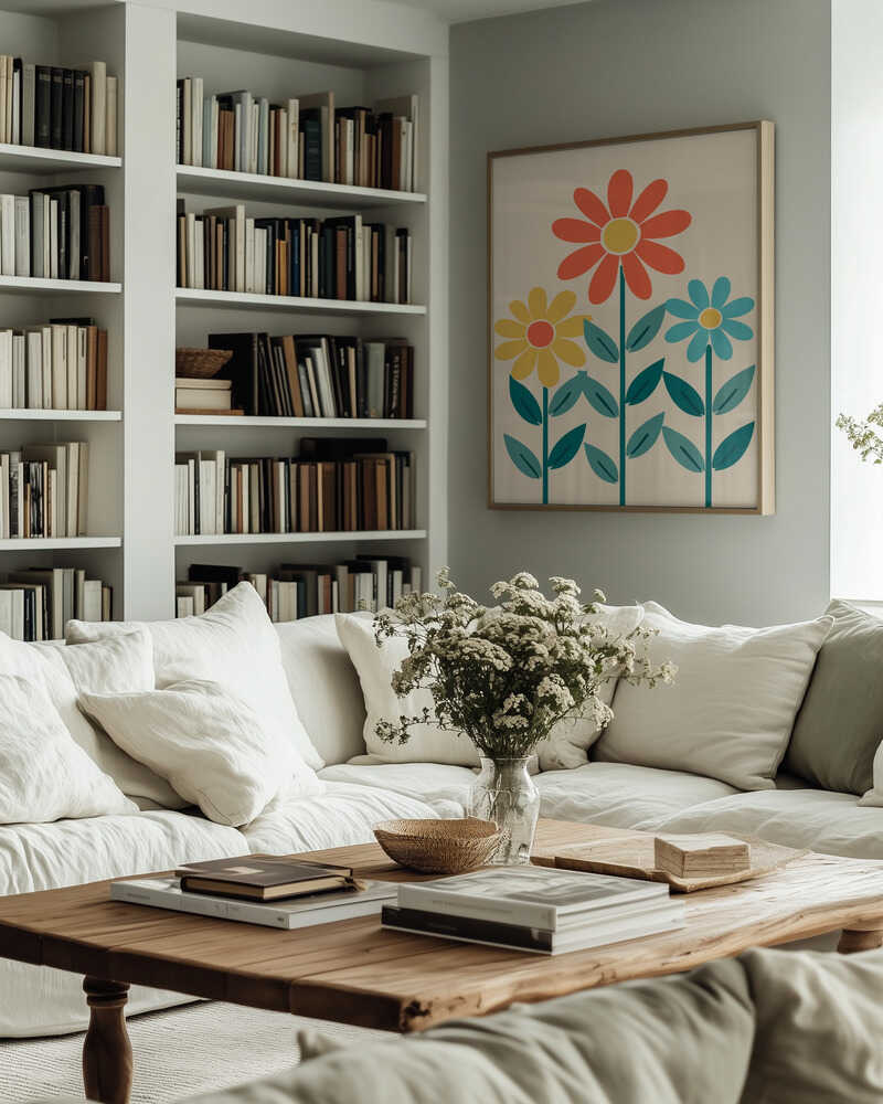 Boho Flowers Series No 7 Poster