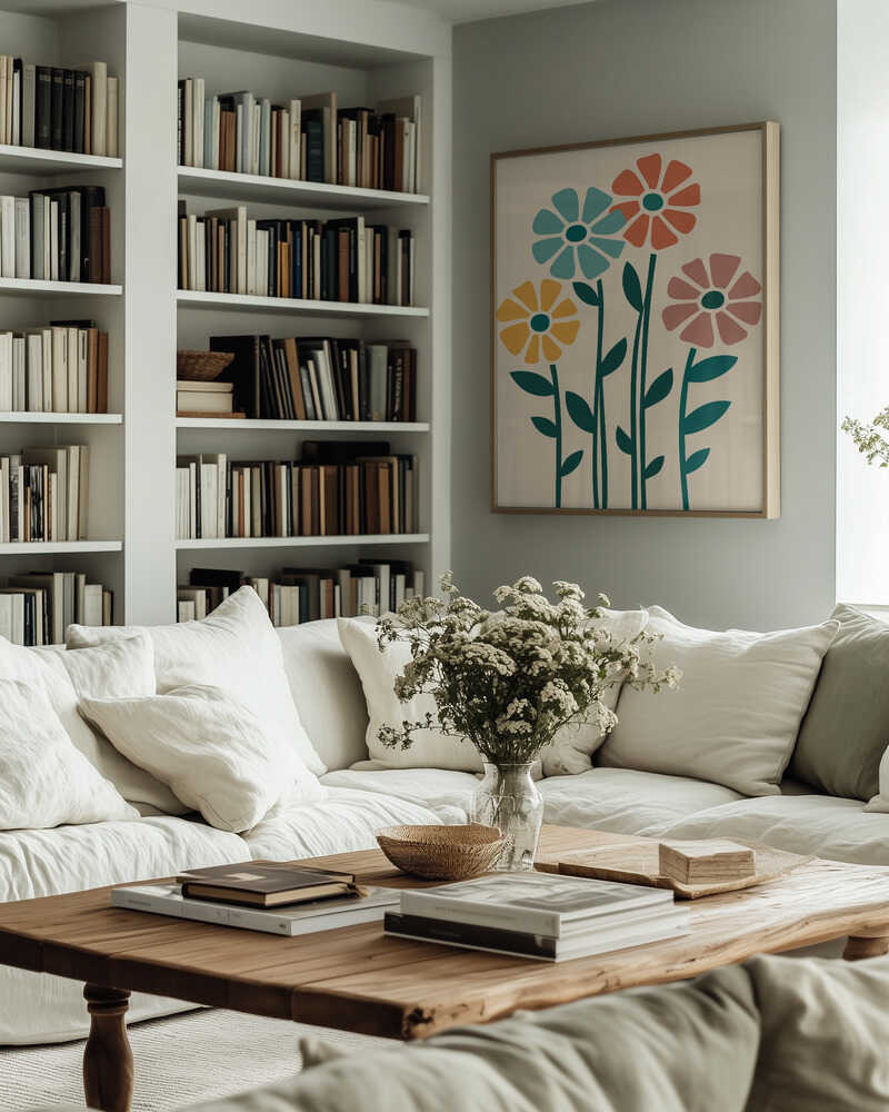 Boho Flowers Series No 5 Poster