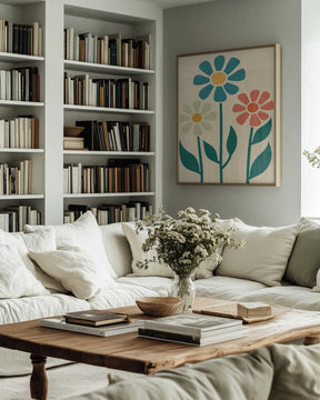 Boho Flowers Series No 1 Poster