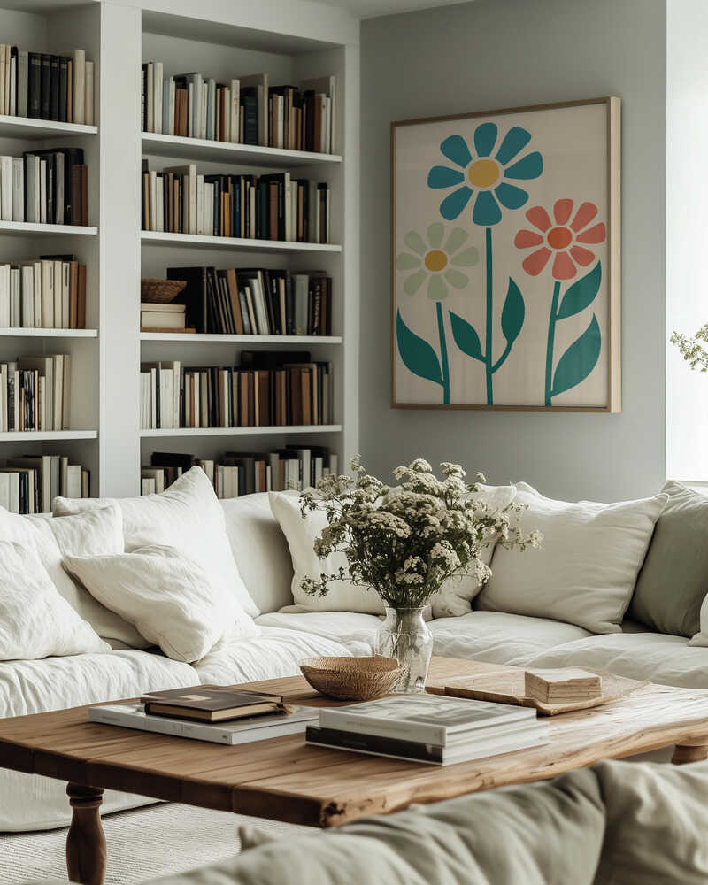 Boho Flowers Series No 1 Poster