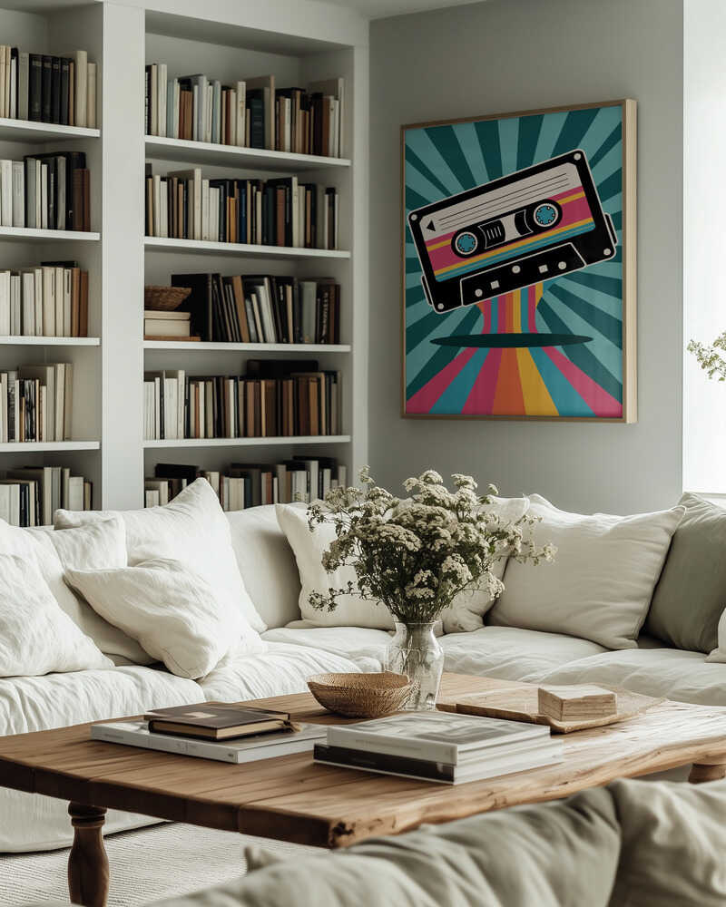Colorful Cassette Poster