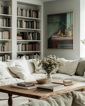 Country Morning Bird Poster