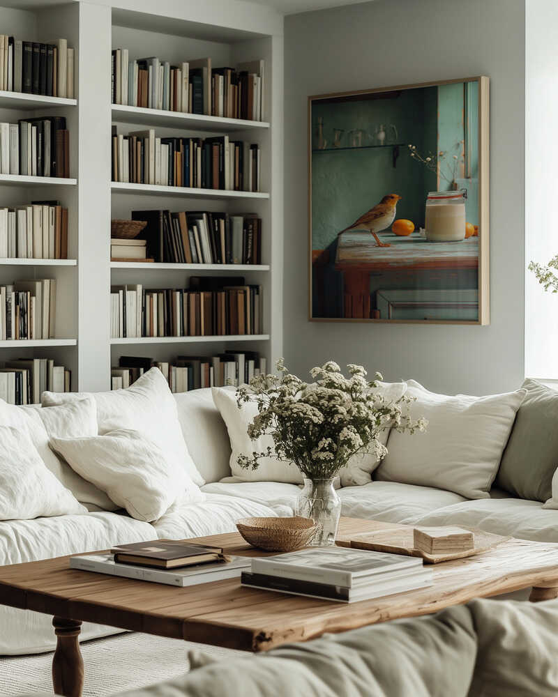 Country Morning Bird Poster