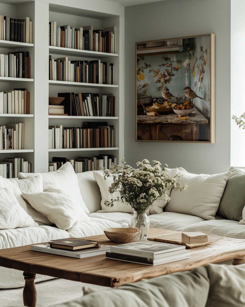 Sparrow Snack Time Poster