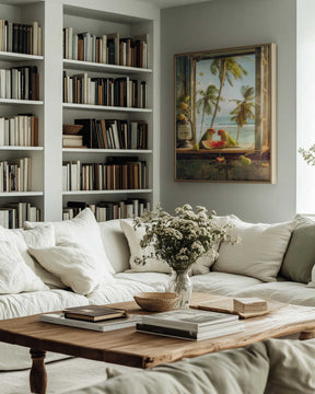 Tropical Lovebirds Poster