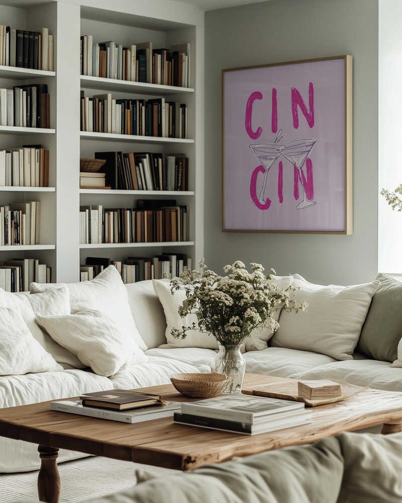 Cin Cin Pink Poster