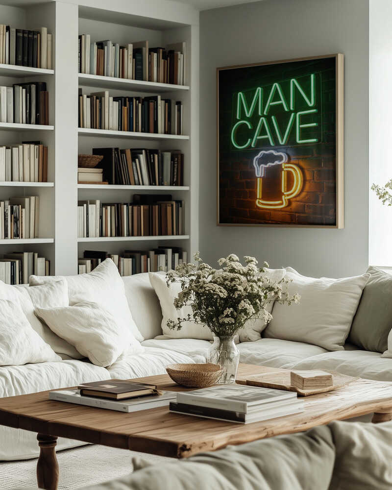 Man Cave Neon Sign No 1 Poster