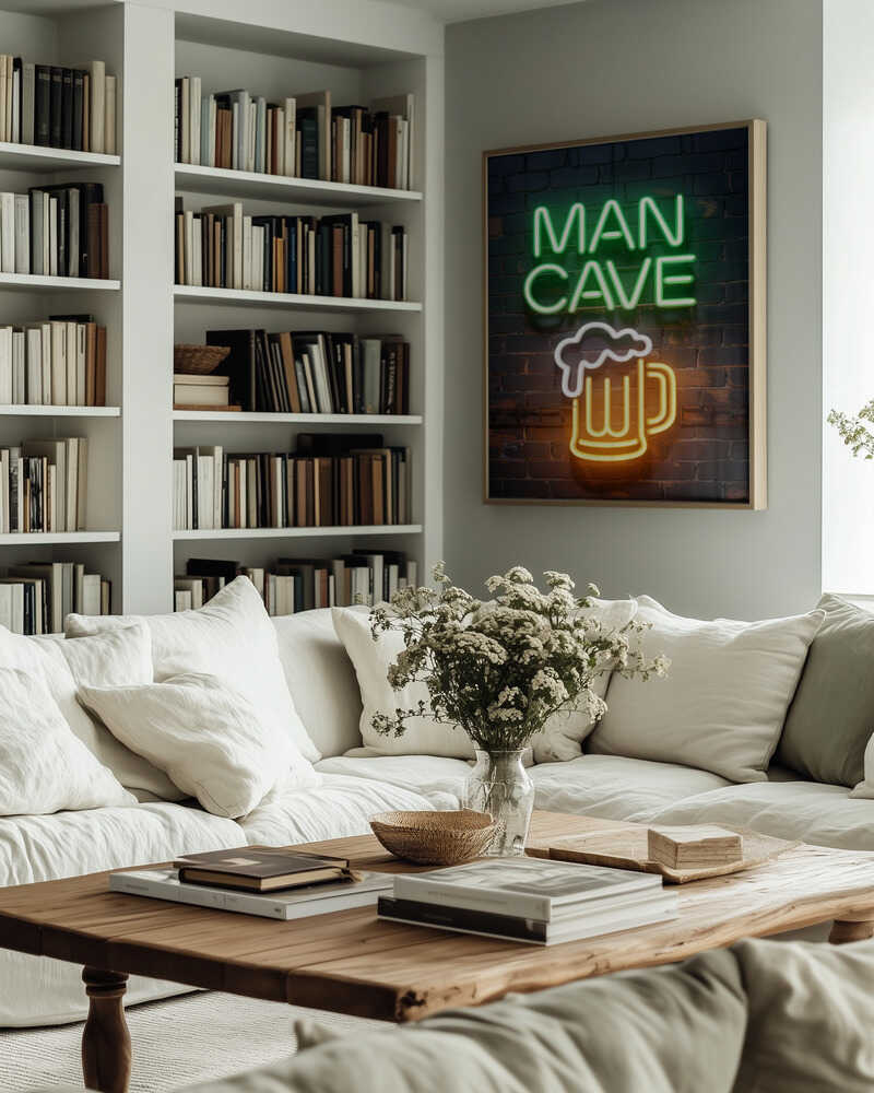 Man Cave Neon Sign No 3 Poster