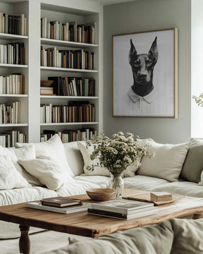 Doberman In Polo Shirt Poster