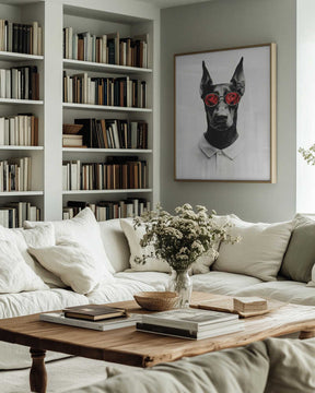 Doberman In Polo Shirt Poster