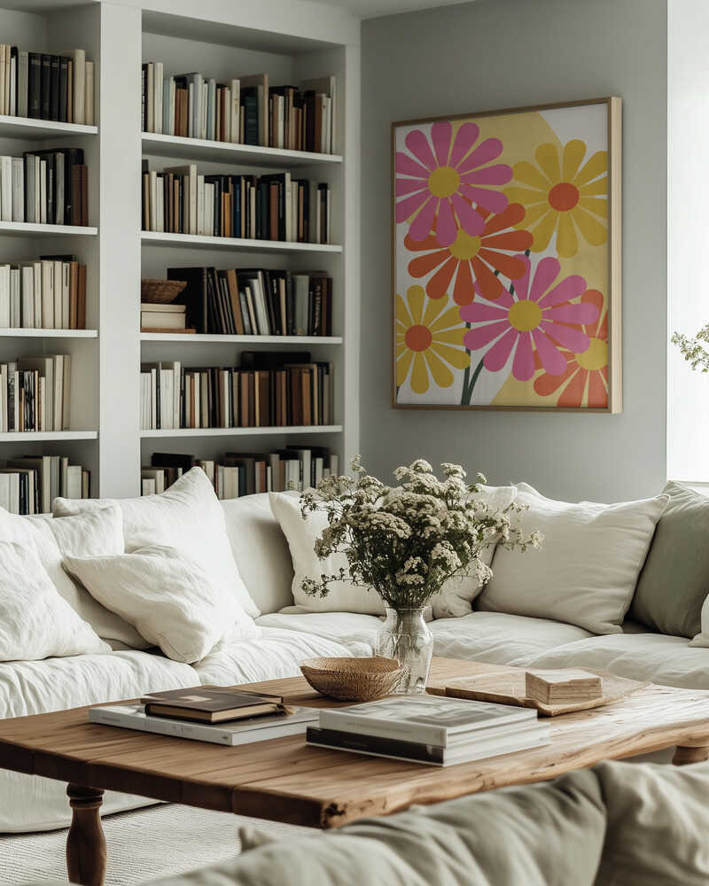 Happy Flowers Poster