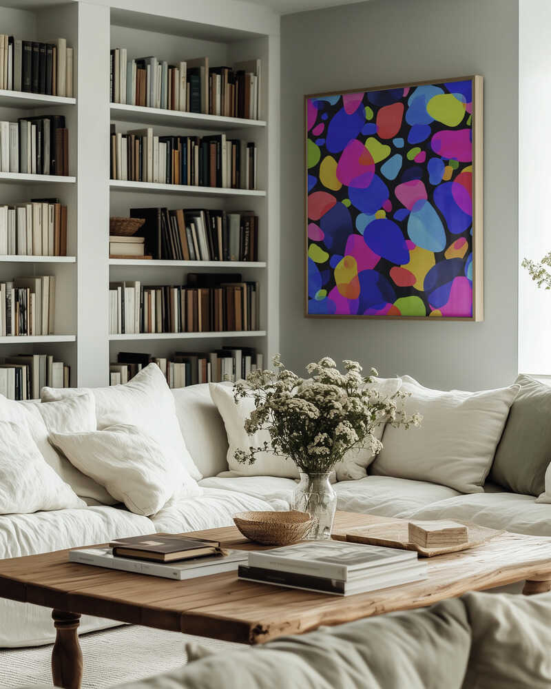 Neon Mosaic Poster