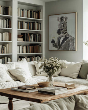 Zebra In Tuxedo Jacket Poster