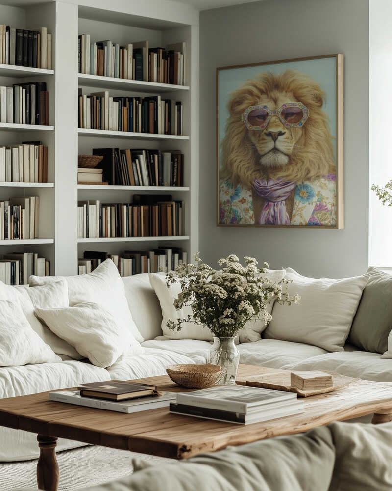 Groovy Lion Poster