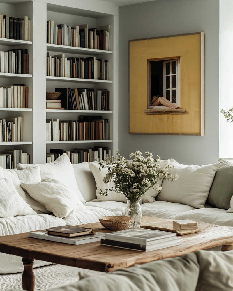 Reading By the Window Poster