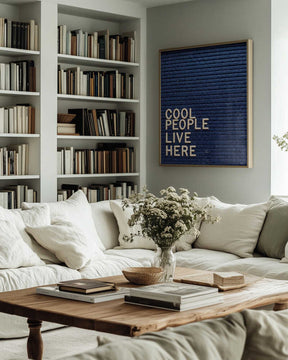 Cool People Live Here Letter Board Poster
