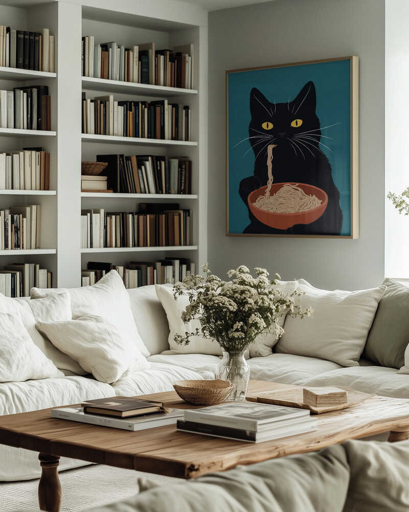 Noodle Cat No 3 Poster