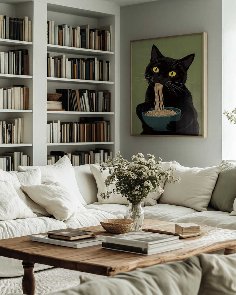 Noodle Cat No 4 Poster
