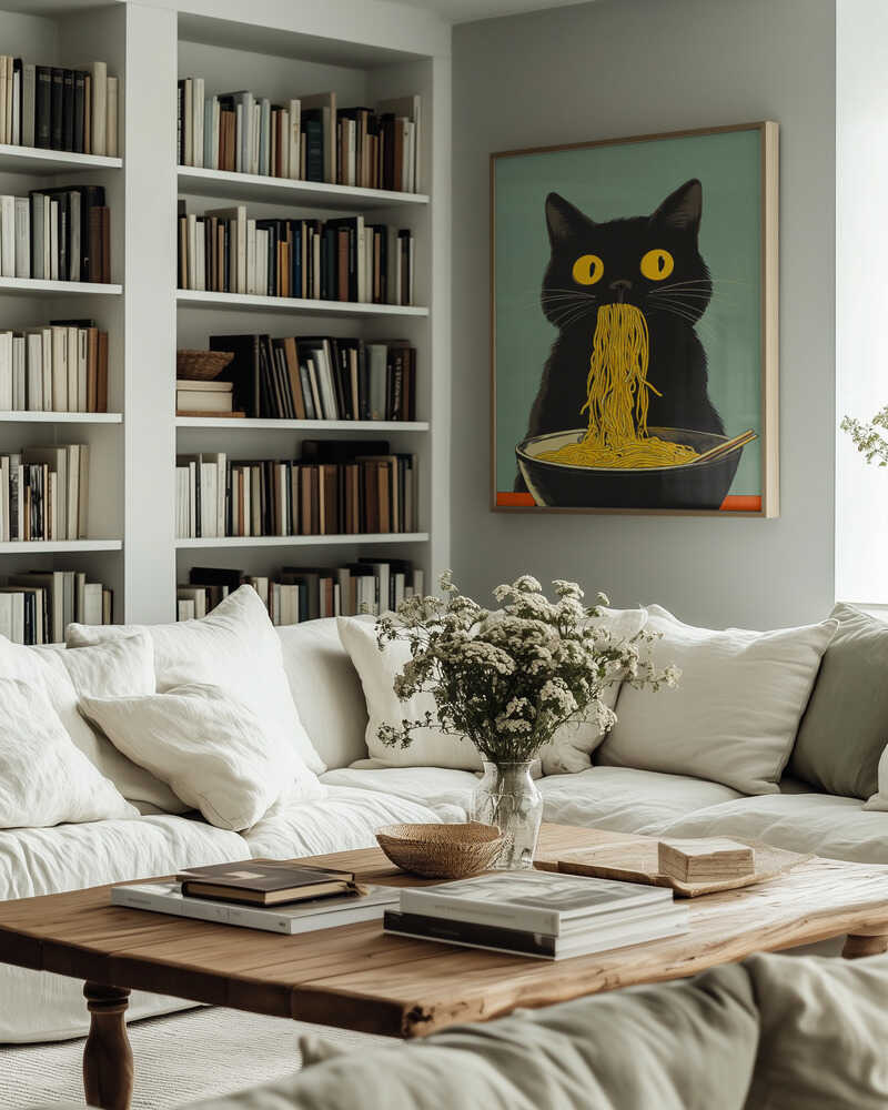 Noodle Cat No 5 Poster