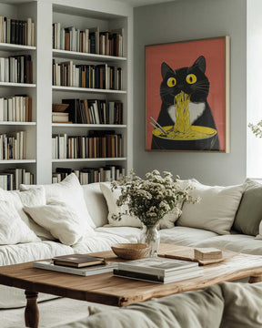 Noodle Cat No 6 Poster