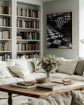 Checkered Pattern Bar Poster