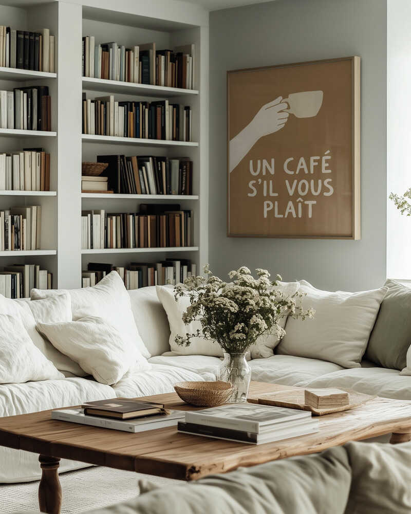 Un Café S'il Vous Plait Poster
