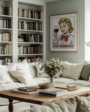 Pop Art Wine Woman Poster
