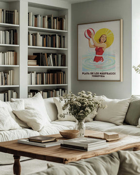 Retro Beach Ball Fun Poster