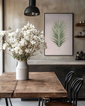 Palm Leaf Blush Poster