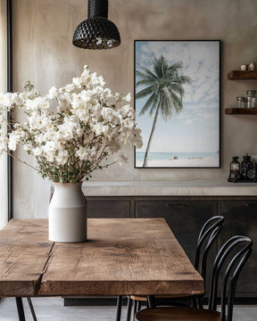 Palm tree at the beach 2 Poster