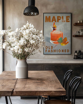 Maple Old Fashioned Cocktail Poster