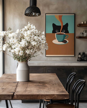 Cat &amp; Coffee Poster