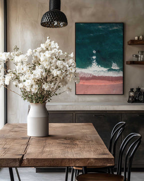 Stunning Beach With Turquoise Waves Poster